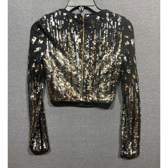 Marciano Womens Sequined Evening Cocktail Party Black 2 Piece Skirt Set Size XS - Picture 7 of 16